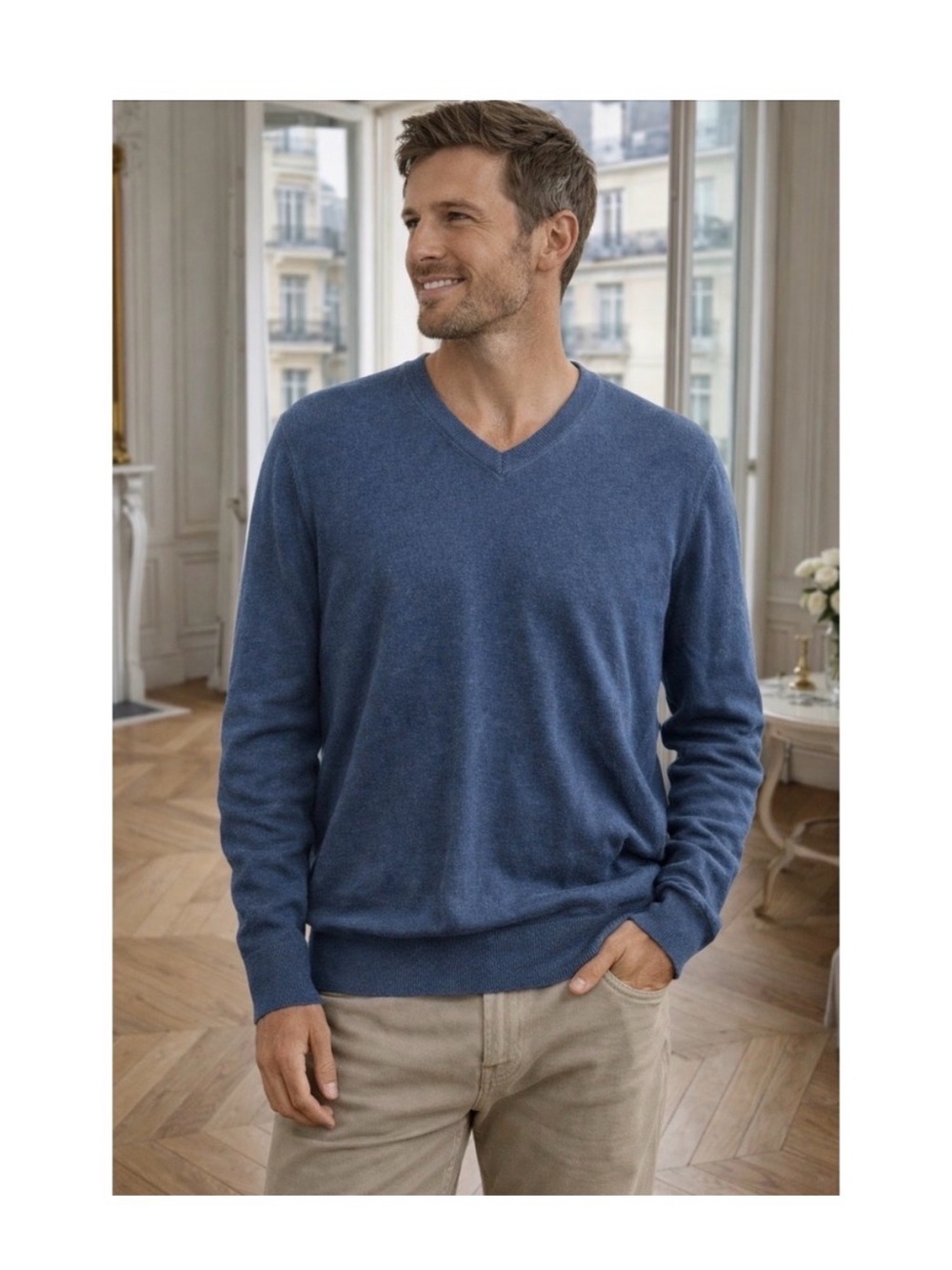 Banana Republic Men's V-Neck Slim Fit Sweater